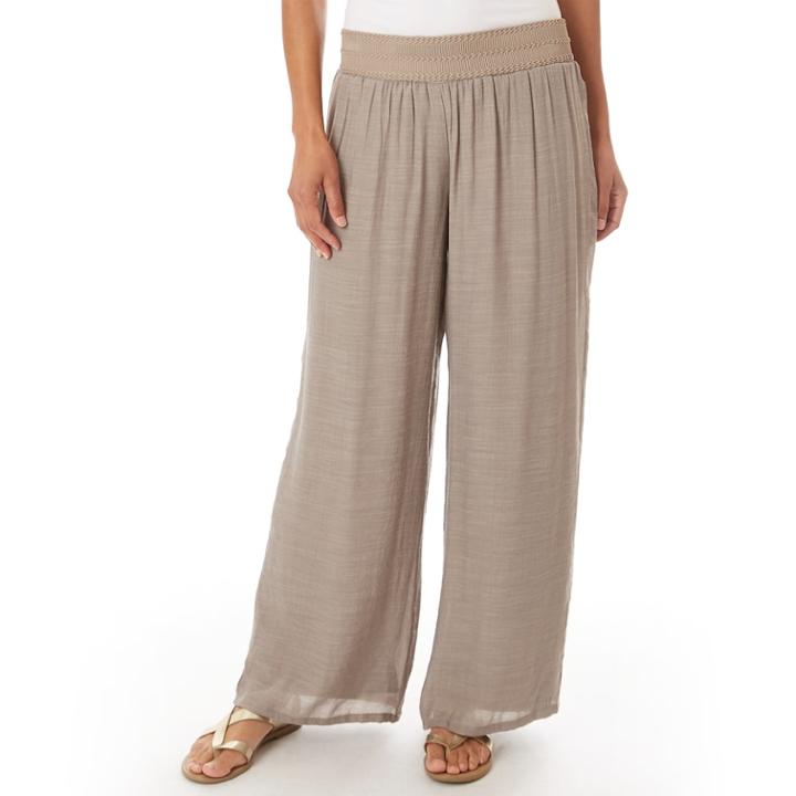 Women's Apt. 9&reg; Wide-leg Soft Pants, Size: Small, Beige
