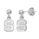 Dayna U North Carolina State Wolfpack Sterling Silver Drop Earrings, Women's, Grey