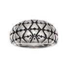 Adora Sterling Silver Textured Dome Ring, Women's, Size: 8, Grey
