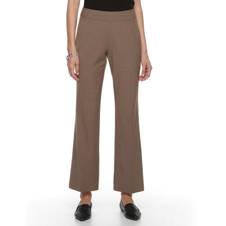 Women's Dana Buchman Pull-on Curvy Dress Pants, Size: 14, Med Brown
