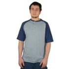 Men's Stanley Classic-fit Colorblock Raglan Performance Baseball Henley, Size: Large, Blue