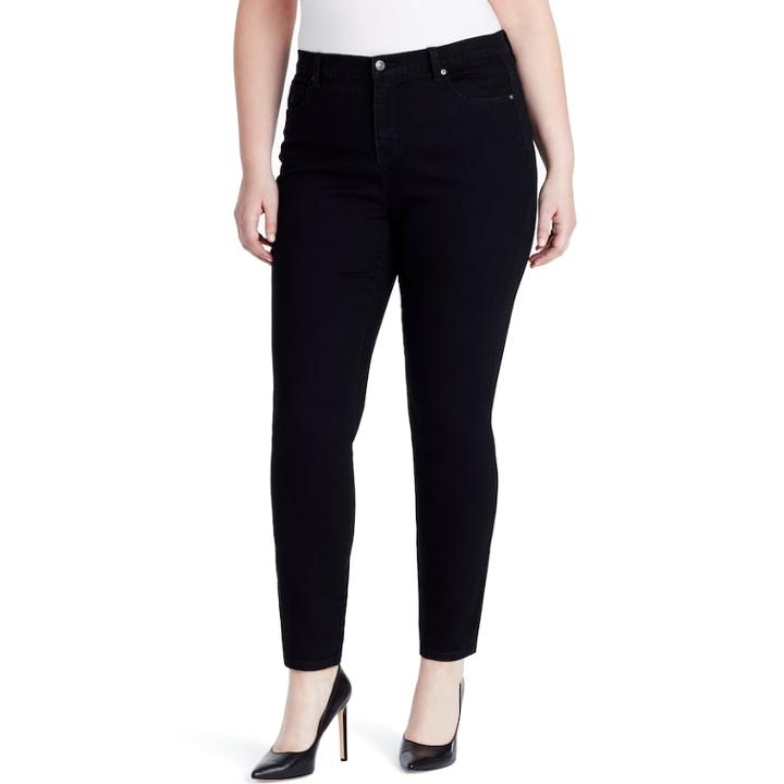 Plus Size Gloria Vanderbilt Amanda High-rise Skinny Jeans, Women's, Size: 18 W, Grey (charcoal)