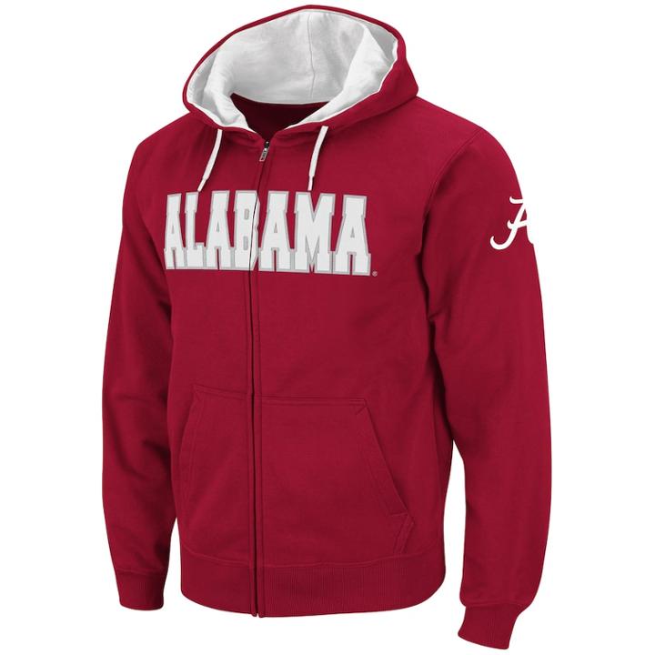 Men's Alabama Crimson Tide Fleece Hoodie, Size: Medium, Dark Red