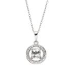 Radiant Gem Lab-created Sapphire Sterling Silver Circle Pendant Necklace, Women's, Size: 18