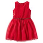 Girls 4-8 Carter's Red Holiday Dress, Girl's, Size: 5