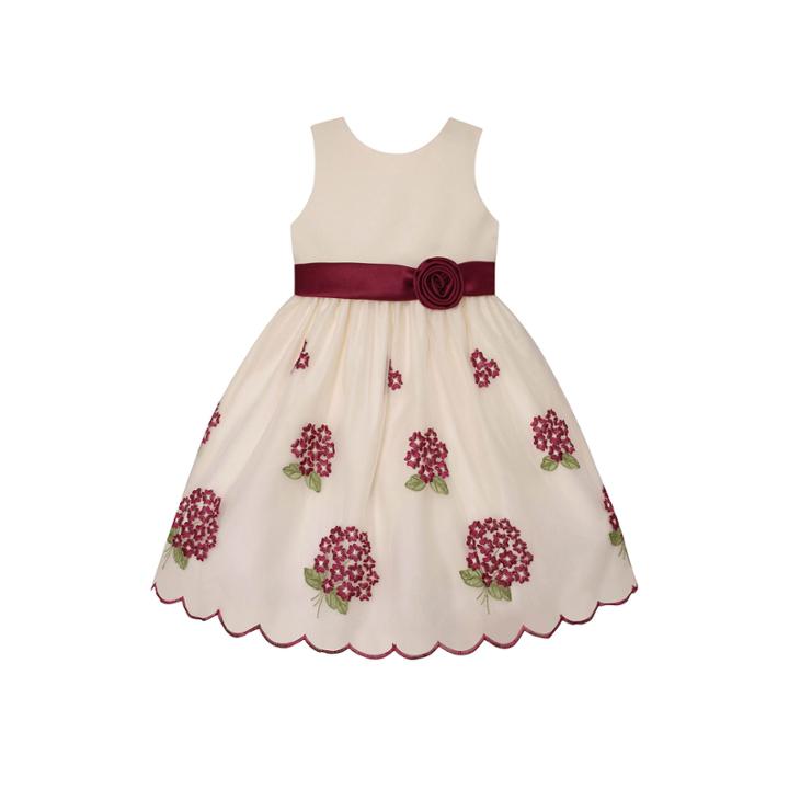 Girls 7-16 & Plus Size American Princess Embroidered Floral Bouquet Dress, Girl's, Size: 12 1/2, Dark Red