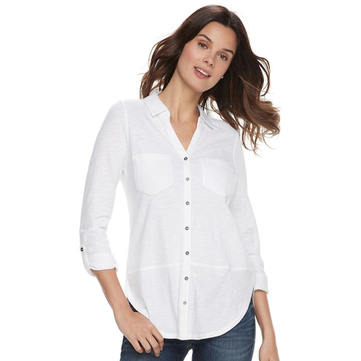 Women's Sonoma Goods For Life&trade; Utility Tunic, Size: Xxl, White