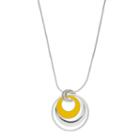 Circle Link Pendant Necklace, Women's, Med Yellow