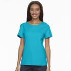 Women's Croft & Barrow&reg; Essential Crewneck Tee, Size: Medium, Turquoise/blue (turq/aqua)