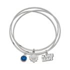 Logoart Toronto Maple Leafs Silver Tone Bangle Bracelet Set, Women's, Blue