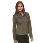 Women's Croft & Barrow&reg; Utility Blazer Jacket, Size: Medium, Green