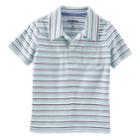 Boys 4-12 Oshkosh B'gosh&reg; Pocket Polo, Size: 10, Light Blue Stripe