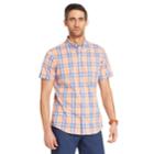 Men's Izod Coolfx Classic-fit Plaid Moisture-wicking Button-down Shirt, Size: Medium, Drk Orange