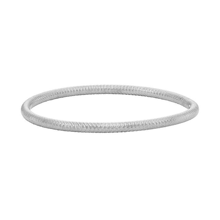 Sterling Silver Textured Bangle Bracelet, Women's, Size: 8, Grey