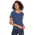 Juniors' So&reg; Tie Front Tee, Teens, Size: Xs, Med Blue