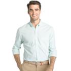 Men's Izod Essential Classic-fit Premium Stretch Button-down Shirt, Size: Medium, Green