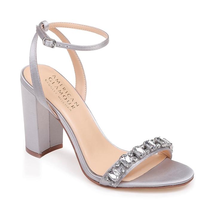 American Glamour Virgo Women's High Heel Sandals, Size: 7.5, Grey