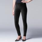Simply Vera Vera Wang Women's Corduroy Leggings, Size: Large, Black