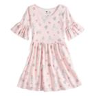 Disney's Alice In Wonderland Girls 4-7 Ruffle Sleeve Dress By Disney/jumping Beans&reg;, Size: 6x, Lt Orange