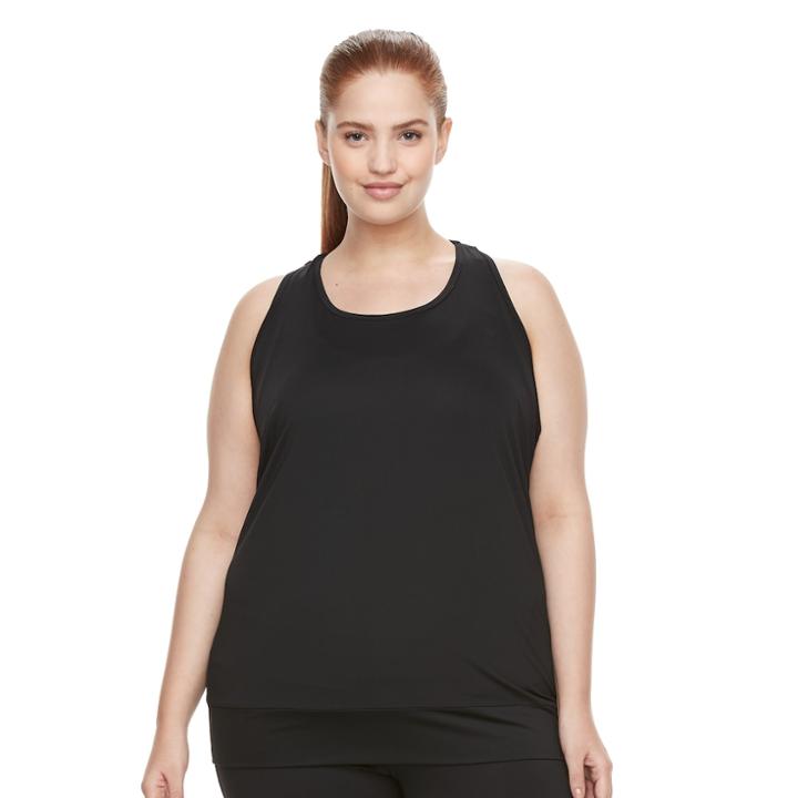 Plus Size Tek Gear&reg; Banded-bottom Performance Tank, Women's, Size: 3xl, Black
