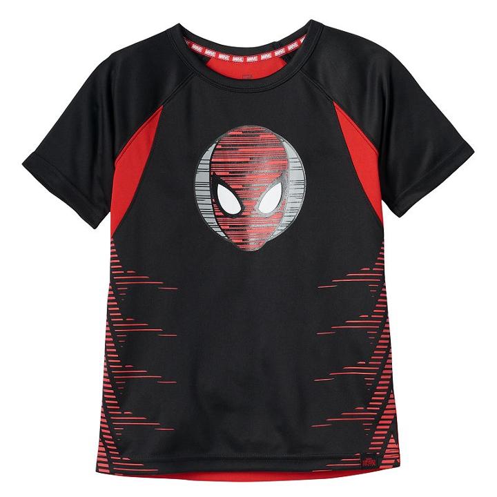 Boys 4-7x Marvel Hero Elite Series Spider-man Collection For Kohl's Mask Active Tee, Boy's, Size: 7x, Black