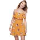 Juniors' Trixxi Ruffled Floral Skater Dress, Teens, Size: Large, Yellow
