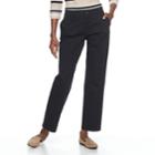 Women's Croft & Barrow&reg; Effortless Stretch Relaxed Pants, Size: 6 Short, Black