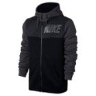 Men's Nike Colorblock Fleece Hoodie, Size: Large, Grey (charcoal)