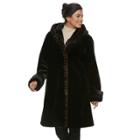 Women's Gallery Faux-fur Jacket, Size: Xl, Black