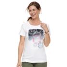 Women's Croft & Barrow&reg; Crewneck Graphic Tee, Size: Medium, Natural