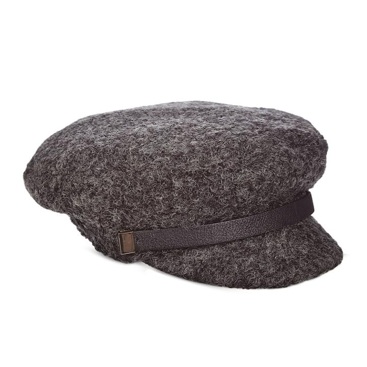 Women's Scala Wool Boucle Fisherman Hat, Grey (charcoal)