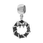 Individuality Beads Sterling Silver Christmas Wreath Charm, Women's