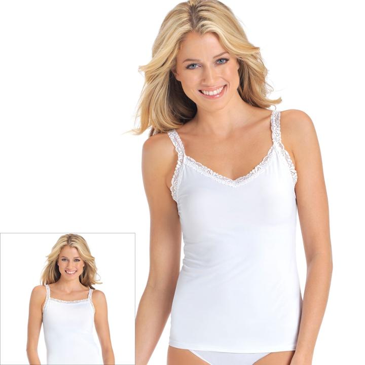 Vanity Fair Reversible Perfect Lace Spincami 17166, Women's, Size: Medium, White