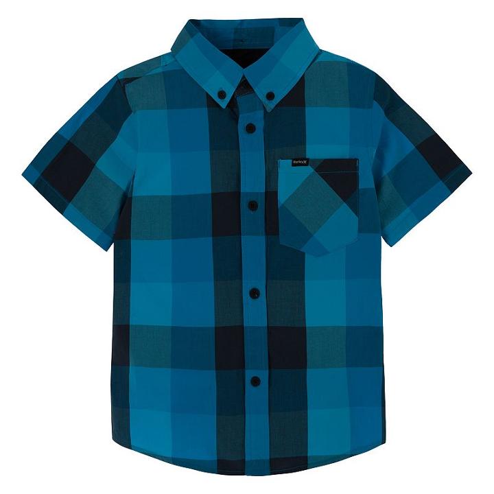 Boys 4-7 Hurley Woven Plaid Button-down Shirt, Boy's, Size: 4, Brt Blue