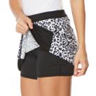 Women's Grand Slam Pleated Animal Print Golf Skort, Size: Large, Oxford, Comfort Wear