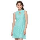 Juniors' Lily Rose Lace Cutout Shift Dress, Girl's, Size: Small, Green Oth