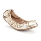 Juicy Couture Women's Scrunch Ballet Flats, Size: 5, Lt Beige