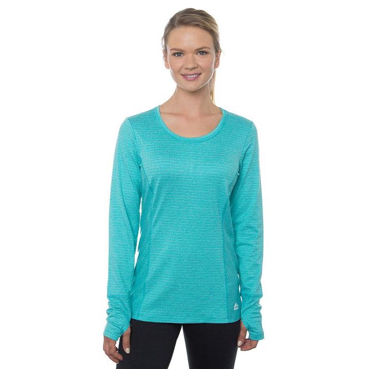 Women's Rbx Peached Jacquard Tee, Size: Xl, Green