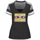 Women's Minnesota Vikings 2017 Nfc North Division Champions Line Of Scrimmage Tee, Size: Large, Grey
