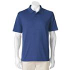 Men's Haggar Classic-fit Textured Performance Polo, Size: Xxl, Turquoise/blue (turq/aqua)