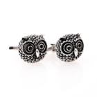 Rhodium-plated Owl Cuff Links, Men's, Grey Other