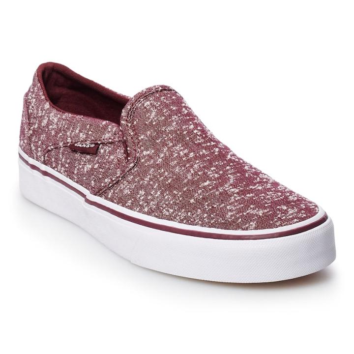 Vans Asher Women's Skate Shoes, Size: Medium (8.5), Dark Red