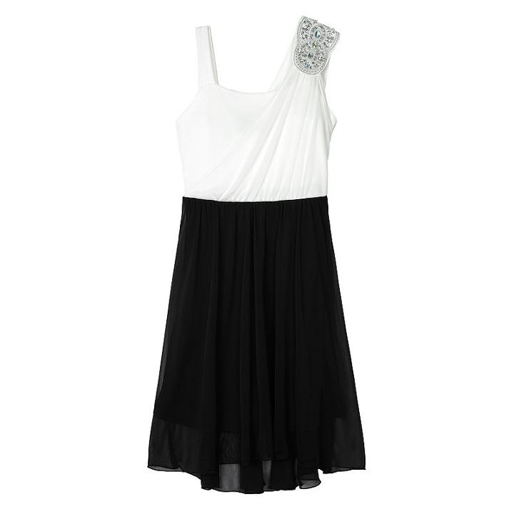 Girls 7-16 & Plus Size Iz Amy Byer Sequin Asymmetrical Dress, Girl's, Size: 18 1/2, White Oth