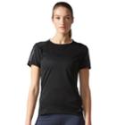 Women's Adidas Response Crewneck Tee, Size: Xl, Black