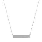 14k Gold Diamond Accent 35 Mm Bar Necklace, Women's, Size: 16, White