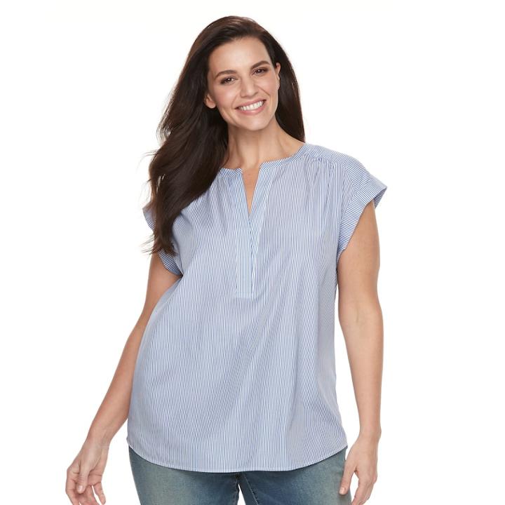 Plus Size Apt. 9&reg; Dolman-sleeve Top, Women's, Size: 3xl, Med Blue