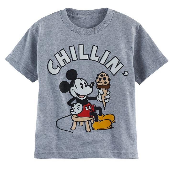 Disney's Mickey Mouse Boys 4-7 Chillin Graphic Tee, Size: 5-6, Light Grey