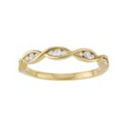 10k Gold 1/5 Carat T.w. Diamond Marquise Ring, Women's, Size: 6, White