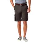 Men's Haggar&reg; Straight-fit Stretch Cargo Flat-front Shorts, Size: 44, Grey