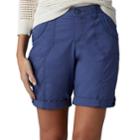 Women's Lee Melody Comfort Waist Poplin Roll-cuff Bermuda Shorts, Size: 10 Avg/reg, Blue